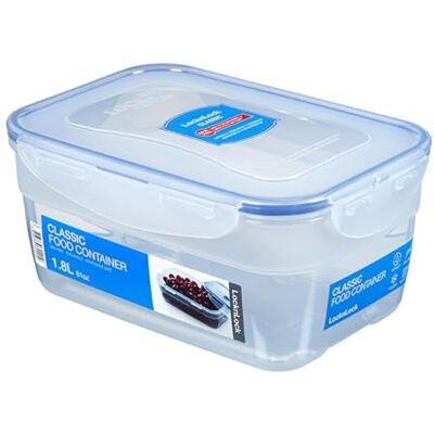 LocknLock PP Classic Frischhaltedose 1,8 L 20,8 x 14,3 x 9,4 cm 100 % luft- und wasserdicht BPA-frei Gefrier-& Kühlschrank Organizer Spülmaschinen-& Mikrowellengeeignet LocknLock PP Classic Frischhaltedose 1,8 L 20,8 x 14,3 x 9,4 cm 100 % luft- und wasserdicht BPA-frei Gefrier-& Kühlschrank Organizer Spülmaschinen-& Mikrowellengeeignet