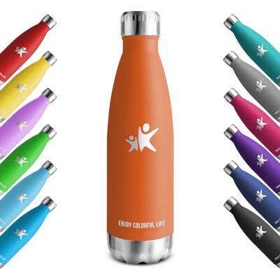 KollyKolla Thermosflasche 500ml, Edelstahl Trinkflasche, Sport Isolierflasche, BPA-Frei Thermoskanne Auslaufsicher, Trinkflasche Kohlensäure Geeignet, Wasserflasche für Schule, Büro, Sport, Sprudel KollyKolla Thermosflasche 500ml, Edelstahl Trinkflasche, Sport Isolierflasche, BPA-Frei Thermoskanne Auslaufsicher, Trinkflasche Kohlensäure Geeignet, Wasserflasche für Schule, Büro, Sport, Sprudel