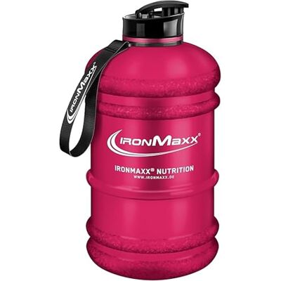IronMaxx Water Gallon Frosted Red 2200ml BPA & DEHP frei auslaufsichere Trinkflasche mit Messskala in verschiedenen Farben erhältlich IronMaxx Water Gallon Frosted Red 2200ml BPA & DEHP frei auslaufsichere Trinkflasche mit Messskala in verschiedenen Farben erhältlich