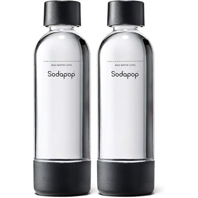 Sodapop PET-Flaschen-Set für Joy, Harold & Sharon UP, Ersatzflaschen geeignet für Wassersprudler, BPA-frei, 2X 850 ml Sodapop PET-Flaschen-Set für Joy, Harold & Sharon UP, Ersatzflaschen geeignet für Wassersprudler, BPA-frei, 2X 850 ml