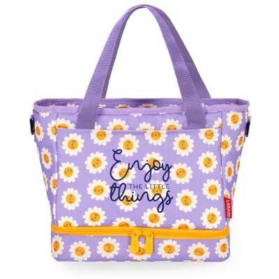 LEGAMI Lunchbag Daisy, Isolierte Tasche für das Mittagessen, Geräumige Lunchbox 10,8 Liter, Verstellbarer Schultergurt, Umhängetasche, 33 x 22 x 15 cm LEGAMI Lunchbag Daisy, Isolierte Tasche für das Mittagessen, Geräumige Lunchbox 10,8 Liter, Verstellbarer Schultergurt, Umhängetasche, 33 x 22 x 15 cm