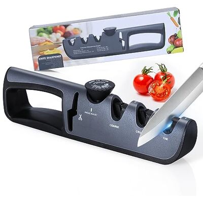 Alyvisun Hand-Affilacoltelli - 4 in 1, Ergonomischer Griff Alyvisun Hand-Affilacoltelli - 4 in 1, Ergonomischer Griff