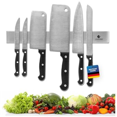 Exitoso Edelstahl Magnetleiste Messer selbstklebend Kleben und Bohren mit 3M Klebeband Magnetischer Magnet Messerhalter Messerleiste magnetisch Messer Magnetschiene für Messer Magnetleiste Exitoso Edelstahl Magnetleiste Messer selbstklebend Kleben und Bohren mit 3M Klebeband Magnetischer Magnet Messerhalter Messerleiste magnetisch Messer Magnetschiene für Messer Magnetleiste