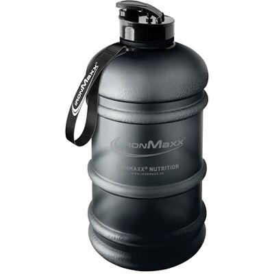 IronMaxx Water Gallon Frosted Deep Black 2200ml BPA & DEHP frei auslaufsichere Trinkflasche mit Messskala in verschiedenen Farben erhältlich IronMaxx Water Gallon Frosted Deep Black 2200ml BPA & DEHP frei auslaufsichere Trinkflasche mit Messskala in verschiedenen Farben erhältlich