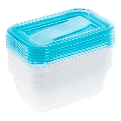 keeeper Frischhaltedosenset 5-teilig, 5 x 0,5 l, 15,5 x 10,5 x 6 cm, Fredo Fresh, Blau Transparent keeeper Frischhaltedosenset 5-teilig, 5 x 0,5 l, 15,5 x 10,5 x 6 cm, Fredo Fresh, Blau Transparent