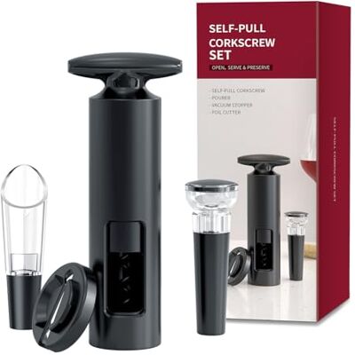EBUYFIRE 4-in-1 Wein korkenzieher flaschenöffner deckelöffner für schraubgläser weinflaschenöffner set wine opener folienschneider korken weinöffner für geschenk christmas partys EBUYFIRE 4-in-1 Wein korkenzieher flaschenöffner deckelöffner für schraubgläser weinflaschenöffner set wine opener folienschneider korken weinöffner für geschenk christmas partys