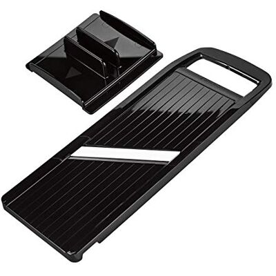 Kyocera Keramik Universalhobel Gross, 4 Schnittdicken, Schwarz, Extra scharfe Keramik-Klingen, Gemüsehobel mit Fingerschutz, Kunststoffrahmen, Küchenreibe Hand, Gemüsehobel verstellbar Kyocera Keramik Universalhobel Gross, 4 Schnittdicken, Schwarz, Extra scharfe Keramik-Klingen, Gemüsehobel mit Fingerschutz, Kunststoffrahmen, Küchenreibe Hand, Gemüsehobel verstellbar