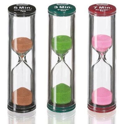 KÜCHENPROFI Sanduhr TEATIME 3er-Set in Geschenkverpackung , Für die perfekte Zubereitung von grünen, schwarzen und Kräutertee , Glas , Genaue Ziehzeit , Tee Sanduhr , Tea Timer KÜCHENPROFI Sanduhr TEATIME 3er-Set in Geschenkverpackung , Für die perfekte Zubereitung von grünen, schwarzen und Kräutertee , Glas , Genaue Ziehzeit , Tee Sanduhr , Tea Timer