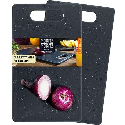 Moritz & Moritz 2x Schneidebrett Kunststoff Set in Granit Optik 25 x 15 cm Schneidebretter BPA frei Frühstücksbrettchen Schneidebrett Set hygienisch und spülmaschinenfest Moritz & Moritz 2x Schneidebrett Kunststoff Set in Granit Optik 25 x 15 cm Schneidebretter BPA frei Frühstücksbrettchen Schneidebrett Set hygienisch und spülmaschinenfest