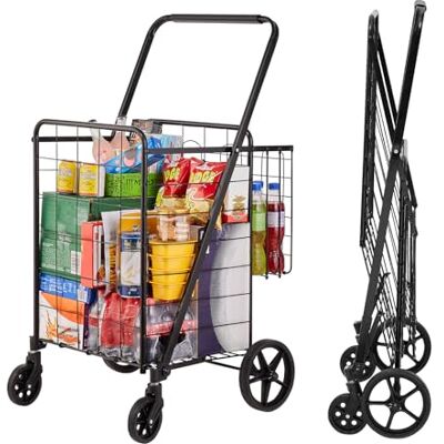 VEVOR Einkaufstrolley Einkaufswagen Klappbar 50 kg Belastbar, Einkaufsroller Handwagen Multifunktional, Shoppingtrolley Faltbar für Wäsche, Lebensmittel, Camping-Werkzeuge usw. VEVOR Einkaufstrolley Einkaufswagen Klappbar 50 kg Belastbar, Einkaufsroller Handwagen Multifunktional, Shoppingtrolley Faltbar für Wäsche, Lebensmittel, Camping-Werkzeuge usw.