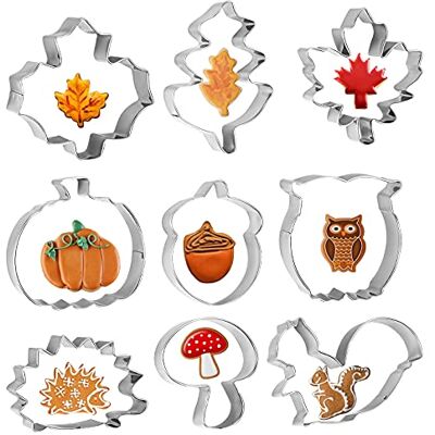Wednok Kürbis Eichhörnchen Eichel Blatt Ausstecher - Ausstecher Wednok Kürbis Eichhörnchen Eichel Blatt Ausstecher - Ausstecher