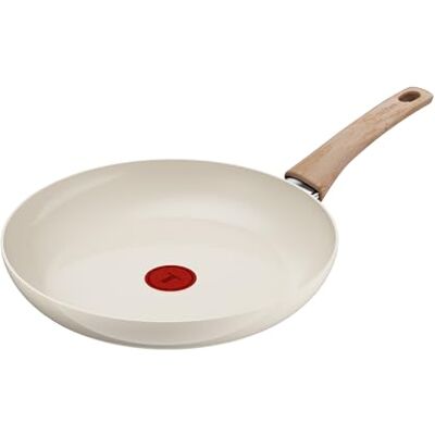 Tefal Reflect On Bratpfanne 28 cm, keramische Antihaftbeschichtung recycelter Aluminiumkörper, Thermo-Signal, für alle Herdarten, einfache Reinigung, Creme, G0220632 Tefal Reflect On Bratpfanne 28 cm, keramische Antihaftbeschichtung recycelter Aluminiumkörper, Thermo-Signal, für alle Herdarten, einfache Reinigung, Creme, G0220632