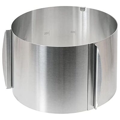 wenco verstellbarer Tortenring mit Skala, 15cm Höhe, verstellbarer Kuchenring mit 16-30cm Durchmesser, hitzebeständiger Backrahmen rund, Backzubehör aus Edelstahl, Silber wenco verstellbarer Tortenring mit Skala, 15cm Höhe, verstellbarer Kuchenring mit 16-30cm Durchmesser, hitzebeständiger Backrahmen rund, Backzubehör aus Edelstahl, Silber