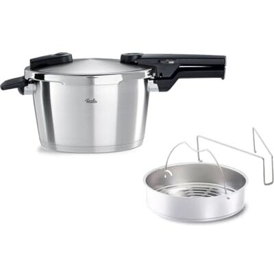 Fissler Vitaquick Premium/Schnellkochtopf (4,5 L, Ø 22 cm) m. Einsatz, Edelstahl-Dampfkochtopf, 2-Garstufen, Made in Germany Induktion Fissler Vitaquick Premium/Schnellkochtopf (4,5 L, Ø 22 cm) m. Einsatz, Edelstahl-Dampfkochtopf, 2-Garstufen, Made in Germany Induktion