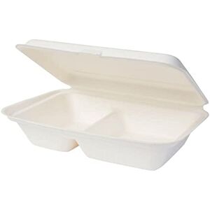 GREENBOX Bio Einweg Bagasse Schalen Zuckerrohr biologisch abbaubar Lunch-Box geteilt 2 Kammern Klappdeckel-Box Schale Kompostierbar 650 ml 50 Menüschalen rechteckig 25 x 16,5 cm weiß DFC013461 GREENBOX Bio Einweg Bagasse Schalen Zuckerrohr biologisch abbaubar Lunch-Box geteilt 2 Kammern Klappdeckel-Box Schale Kompostierbar 650 ml 50 Menüschalen rechteckig 25 x 16,5 cm weiß DFC013461