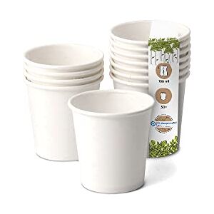 GREENBOX Bio Espressobecher Einweg I Einmal Trinkbecher Probierbecher Partybedarf Becher biologisch abbaubar, kompostierbar I Bio Einwegbecher weiß, unbedruckt 50 Stück 100ml 4 oz GREENBOX Bio Espressobecher Einweg I Einmal Trinkbecher Probierbecher Partybedarf Becher biologisch abbaubar, kompostierbar I Bio Einwegbecher weiß, unbedruckt 50 Stück 100ml 4 oz