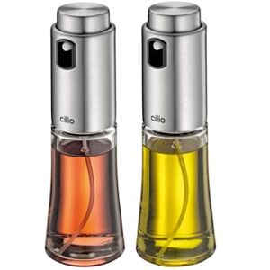 Cilio Essig und Ölflaschen Set BARI / 2er Set/je 80 ml/mit Pumpspender/aus Glas und Edelstahl Cilio Essig und Ölflaschen Set BARI / 2er Set/je 80 ml/mit Pumpspender/aus Glas und Edelstahl