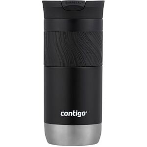 Contigo Byron Snapseal Thermobecher Edelstahl Isolierbecher Thermoflasche 100% auslaufsicher Kaffeebecher to Go mit BPA freiem Deckel Licorice 470 ml Contigo Byron Snapseal Thermobecher Edelstahl Isolierbecher Thermoflasche 100% auslaufsicher Kaffeebecher to Go mit BPA freiem Deckel Licorice 470 ml