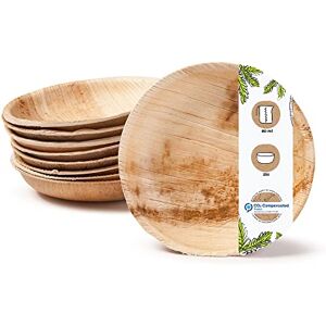GREENBOX Palmware Snack Schälchen Set I 25 Stück Bio Einweg Schalen rund 80ml, Ø10cm I Partygeschirr kompostierbar & biologisch abbaubar I Palmblätter Einweg-Geschirr für Fingerfood Dips Buffet GREENBOX Palmware Snack Schälchen Set I 25 Stück Bio Einweg Schalen rund 80ml, Ø10cm I Partygeschirr kompostierbar & biologisch abbaubar I Palmblätter Einweg-Geschirr für Fingerfood Dips Buffet
