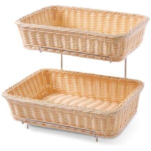 HENDI Brotkorb-Set, 2 x Brotkörben mit Chromgestell, verstärkt mit Edelstahlrahmen, Brotmulde, Brotkörbchen, Brötchenkorb, GN1/2, 360x280x(H) 290mm, Polypropylen HENDI Brotkorb-Set, 2 x Brotkörben mit Chromgestell, verstärkt mit Edelstahlrahmen, Brotmulde, Brotkörbchen, Brötchenkorb, GN1/2, 360x280x(H) 290mm, Polypropylen