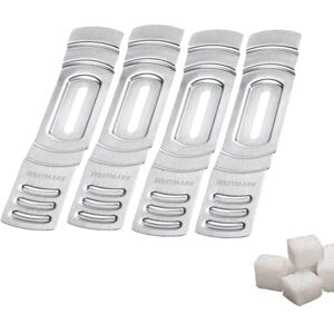 Westmark Tassen-Zuckerzangen 4 Stk. – Feuerzangenbowle Set für individuelle Süße – Robuster Edelstahl – Silber, 4 x Ø 9,5 cm Westmark Tassen-Zuckerzangen 4 Stk. – Feuerzangenbowle Set für individuelle Süße – Robuster Edelstahl – Silber, 4 x Ø 9,5 cm