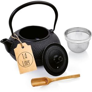 Lumaland Tee Kanne im Asia Hobnail Design 1 x gusseiserne Teekanne (1,4 Liter) 1x Bambus Dosierlöffel 1 x Edelstahlsieb Lumaland Tee Kanne im Asia Hobnail Design 1 x gusseiserne Teekanne (1,4 Liter) 1x Bambus Dosierlöffel 1 x Edelstahlsieb