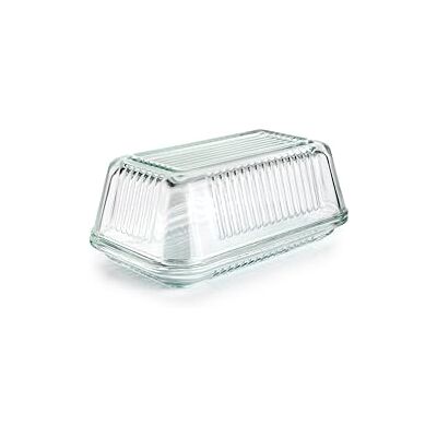 IBILI Vintage-Butterdose aus Glas, 17 x 10,3 x 7 cm IBILI Vintage-Butterdose aus Glas, 17 x 10,3 x 7 cm