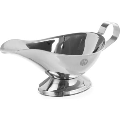 HENDI Sauciere, kleine Größe, Poliert, Soßenkanne, Soßenschale, 460ml, 240x120x(H)120mm, Edelstahl HENDI Sauciere, kleine Größe, Poliert, Soßenkanne, Soßenschale, 460ml, 240x120x(H)120mm, Edelstahl