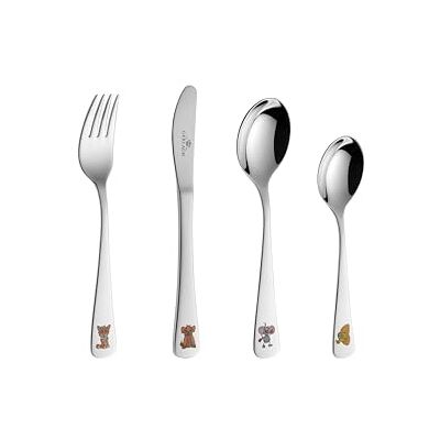 Gerlach 1760 Gerlach Besteck-Set für Kinder Spülmaschinenfest Essbesteck aus Edelstahl Tafelbesteck mit Tiermuster Messer Gabel Löffel Kleiner Löffel Glänzend Rostfrei Gerlach 1760 Gerlach Besteck-Set für Kinder Spülmaschinenfest Essbesteck aus Edelstahl Tafelbesteck mit Tiermuster Messer Gabel Löffel Kleiner Löffel Glänzend Rostfrei