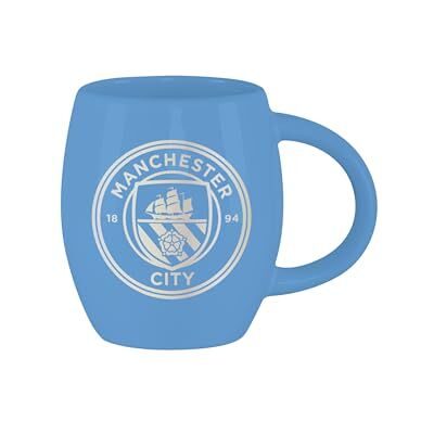 FOCO Offizielles Lizenzprodukt Manchester City FC Klassischer Buchstabenmuster-Mug, Tasse-Becher mit Slogan FOCO Offizielles Lizenzprodukt Manchester City FC Klassischer Buchstabenmuster-Mug, Tasse-Becher mit Slogan