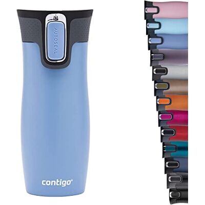 Contigo Thermobecher West Loop Autoseal, Edelstahl Isolierbecher, Reisebecher, Kaffebecher to Go, auslaufsicher Contigo Thermobecher West Loop Autoseal, Edelstahl Isolierbecher, Reisebecher, Kaffebecher to Go, auslaufsicher