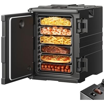 VEVOR Isolierte Thermobox Warmhaltebox 90 L, LLDPE-Lebensmittelbehälterträger mit Doppelschnallen, Speisewärmer mit Griffen, Transportbox für Restaurant, Kantine, Isolierbox 645 x 445 x 610 mm VEVOR Isolierte Thermobox Warmhaltebox 90 L, LLDPE-Lebensmittelbehälterträger mit Doppelschnallen, Speisewärmer mit Griffen, Transportbox für Restaurant, Kantine, Isolierbox 645 x 445 x 610 mm
