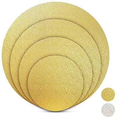 BACKHERZ - Premium Runde Cake Boards 4er Set - 15/20/25/30 cm - Cake board BACKHERZ - Premium Runde Cake Boards 4er Set - 15/20/25/30 cm - Cake board