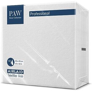 PAW Decor Collection PAW Airlaid Servietten (40 x 40 cm) I 50 Stück I Einfarbig I Stoffähnlich I Elegante Tischdekoration I HoReCa I Zu wichtigen Anlässen wie Hochzeiten, Feiern, Weihnachten I Unicolor: Weiß PAW Decor Collection PAW Airlaid Servietten (40 x 40 cm) I 50 Stück I Einfarbig I Stoffähnlich I Elegante Tischdekoration I HoReCa I Zu wichtigen Anlässen wie Hochzeiten, Feiern, Weihnachten I Unicolor: Weiß