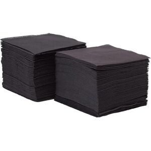 MORIGAMI , Cocktailserviette aus Papier, 1/4-Falz, Spitze zu Spitze, 150 Servietten, Schwarz MORIGAMI , Cocktailserviette aus Papier, 1/4-Falz, Spitze zu Spitze, 150 Servietten, Schwarz