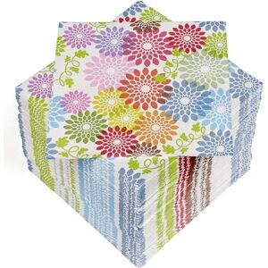 Heku 100 Servietten, 3-lagig, 33x33cm, Flower Power I Saugstark und praktisch verpackt I Ideal für besondere Anlässe Heku 100 Servietten, 3-lagig, 33x33cm, Flower Power I Saugstark und praktisch verpackt I Ideal für besondere Anlässe