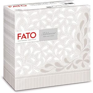 FATO Trockene Papierservietten, Airlaid, Textileffekt, Packung mit 50 Servietten, Format 40x40 gefaltet in 4, Dekor Botanic Dust FATO Trockene Papierservietten, Airlaid, Textileffekt, Packung mit 50 Servietten, Format 40x40 gefaltet in 4, Dekor Botanic Dust