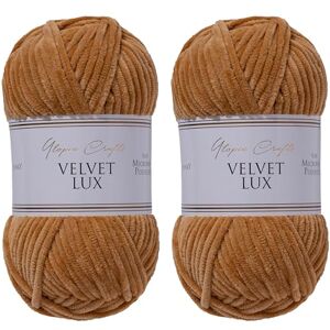 Utopia Crafts Velvet Lux Chenillegarn – Samtgarn Super Weich – Nadelstärke 8-10 mm – 2 x 100 g Knäuel – Decke, Kissen, Kuscheltier, Amigurumi (Warmbraun) Utopia Crafts Velvet Lux Chenillegarn – Samtgarn Super Weich – Nadelstärke 8-10 mm – 2 x 100 g Knäuel – Decke, Kissen, Kuscheltier, Amigurumi (Warmbraun)