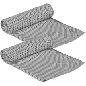 Relaxdays Kühlendes Handtuch, 2er Pack, Mikrofaser, Kühltücher Hals, Sport & Fitness, Kühlhandtuch, 90 x 30 cm, grau Relaxdays Kühlendes Handtuch, 2er Pack, Mikrofaser, Kühltücher Hals, Sport & Fitness, Kühlhandtuch, 90 x 30 cm, grau