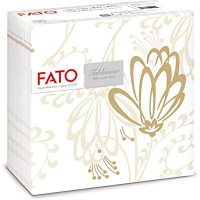 FATO , Trockene Papierservietten, Airlaid, Textileffekt, Packung mit 50 Servietten, Größe 40x40 gefaltet in 4, Boulevarddekor FATO , Trockene Papierservietten, Airlaid, Textileffekt, Packung mit 50 Servietten, Größe 40x40 gefaltet in 4, Boulevarddekor