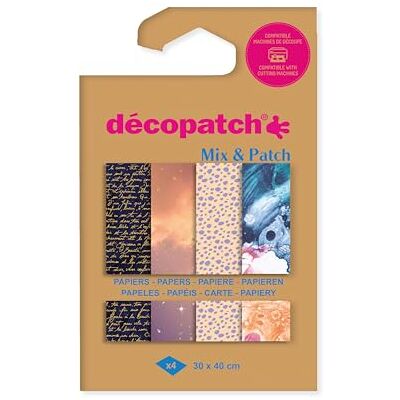 décopatch DP043C Packung Mix Patch, mit 4 Blatt -Papier 30x40 cm, Magical, gemischte Sortierung, geeignet ab 5 Jahren, 1 Pack décopatch DP043C Packung Mix Patch, mit 4 Blatt -Papier 30x40 cm, Magical, gemischte Sortierung, geeignet ab 5 Jahren, 1 Pack