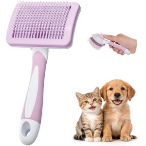 Diboniur Katzenbürste Hundebürste, Selbstreinigende Bürste Für kurz- & langhaarige Hunde/Katzen/Kaninchen, Sauberes Haustierhaar von der Bürste mit Einem Knopf (Rosa) Diboniur Katzenbürste Hundebürste, Selbstreinigende Bürste Für kurz- & langhaarige Hunde/Katzen/Kaninchen, Sauberes Haustierhaar von der Bürste mit Einem Knopf (Rosa)