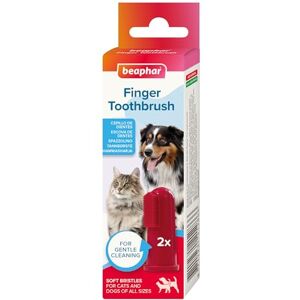 Beaphar Fingerzahnbürste für Hunde und Katzen, sanfte und effektive Reinigung, 2 Stück Beaphar Fingerzahnbürste für Hunde und Katzen, sanfte und effektive Reinigung, 2 Stück