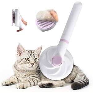 Oderra Hundebürste Katzenbürste, Haustier Bürsten, Hundebürste Langhaar und Katzenbürste Kurzhaa, Ein-Klick-Reinigungsbürste Hunde/Katzen/Kaninchen (Lila) Oderra Hundebürste Katzenbürste, Haustier Bürsten, Hundebürste Langhaar und Katzenbürste Kurzhaa, Ein-Klick-Reinigungsbürste Hunde/Katzen/Kaninchen (Lila)