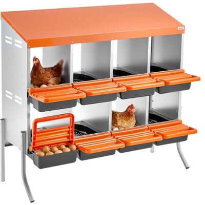 VEVOR 2-stöckiges Legenest 1060x525x990 mm, 8 Fächer, Hühnernest aus Metall mit Stützbeinen, Geflügelnester, Abrollnest, ideal für Hennen, Enten, Hühner & anderes Geflügel, Orange VEVOR 2-stöckiges Legenest 1060x525x990 mm, 8 Fächer, Hühnernest aus Metall mit Stützbeinen, Geflügelnester, Abrollnest, ideal für Hennen, Enten, Hühner & anderes Geflügel, Orange
