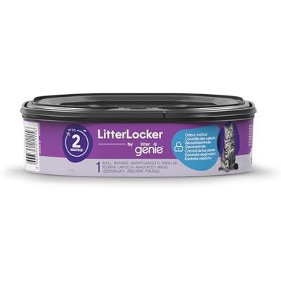 Litter Genie LitterLocker, 1er-Pack Nachfüllkassette, Original-Spezialfolie mit Geruchsbarriere garantiert 100% Geruchsschutz, 2-Monats-Kassette Litter Genie LitterLocker, 1er-Pack Nachfüllkassette, Original-Spezialfolie mit Geruchsbarriere garantiert 100% Geruchsschutz, 2-Monats-Kassette