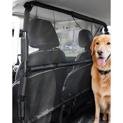 VEVOR Hunde Autobarriere 127 cm Trennwand Hundegitter Autoschutzgitter Haustierbarriere mit Netzgewebe, universell passende Hunde-Autobarriere für SUVs Lkws Fahrzeuge, schwarz VEVOR Hunde Autobarriere 127 cm Trennwand Hundegitter Autoschutzgitter Haustierbarriere mit Netzgewebe, universell passende Hunde-Autobarriere für SUVs Lkws Fahrzeuge, schwarz