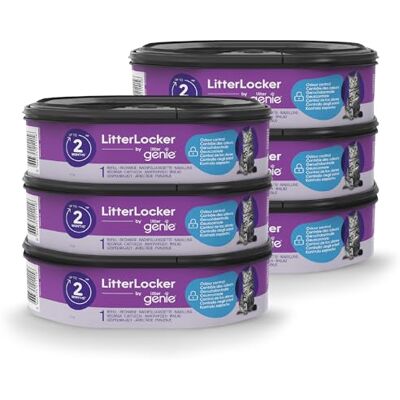 Litter Genie LitterLocker, 6er-Pack Nachfüllkassette, Original-Spezialfolie mit Geruchsbarriere garantiert 100% Geruchsschutz, 2-Monats-Kassette Litter Genie LitterLocker, 6er-Pack Nachfüllkassette, Original-Spezialfolie mit Geruchsbarriere garantiert 100% Geruchsschutz, 2-Monats-Kassette