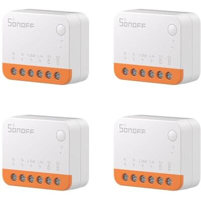SONOFF MINIR4 Wlan Smart Schalter 2 Wege 4PCS Smarte Lichtschalter mit Timing-Funktion, Relay Split Mode, 2.4G WiFi, Neutralleiter erforderlich, Funktioniert mit Alexa/Google Home/eWeLink App SONOFF MINIR4 Wlan Smart Schalter 2 Wege 4PCS Smarte Lichtschalter mit Timing-Funktion, Relay Split Mode, 2.4G WiFi, Neutralleiter erforderlich, Funktioniert mit Alexa/Google Home/eWeLink App