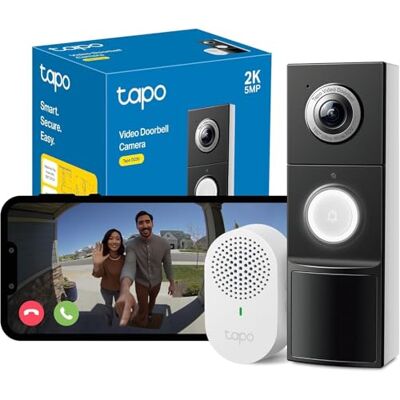 Tapo D235 Video-Türklingel Akku/Festverdrahtet (Video Doorbell) Türklingel mit Kamera, 2K 5MP, Farbe Nachtsicht, 180° ultrabreiten Sichtfeld, 10000 mAh Nicht entfernbarer Akku, Mit Chime, Alexa Tapo D235 Video-Türklingel Akku/Festverdrahtet (Video Doorbell) Türklingel mit Kamera, 2K 5MP, Farbe Nachtsicht, 180° ultrabreiten Sichtfeld, 10000 mAh Nicht entfernbarer Akku, Mit Chime, Alexa